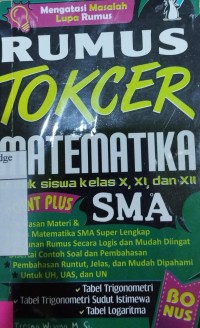 Rumus Tokcer Matematika SMA untuk siswa kelas X, XI, dan XII