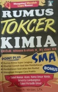 Rumus Tokcer Kimia SMA untuk siswa kelas X, XI, dan XII