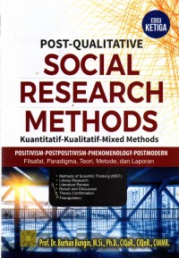 Post-qualitative social research methods: kantitatif-kualitatif-mixed methods