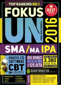 Top Ranking No. 1 Fokus UN 2016 SMA/MA IPA